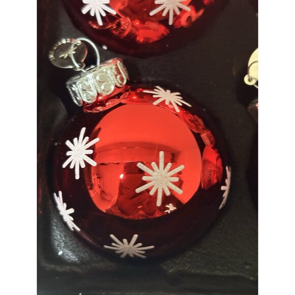Christopher Radko Glass Ornaments  Set Of 16 Celebrations Red Glass Snowman - Picture 5 of 7